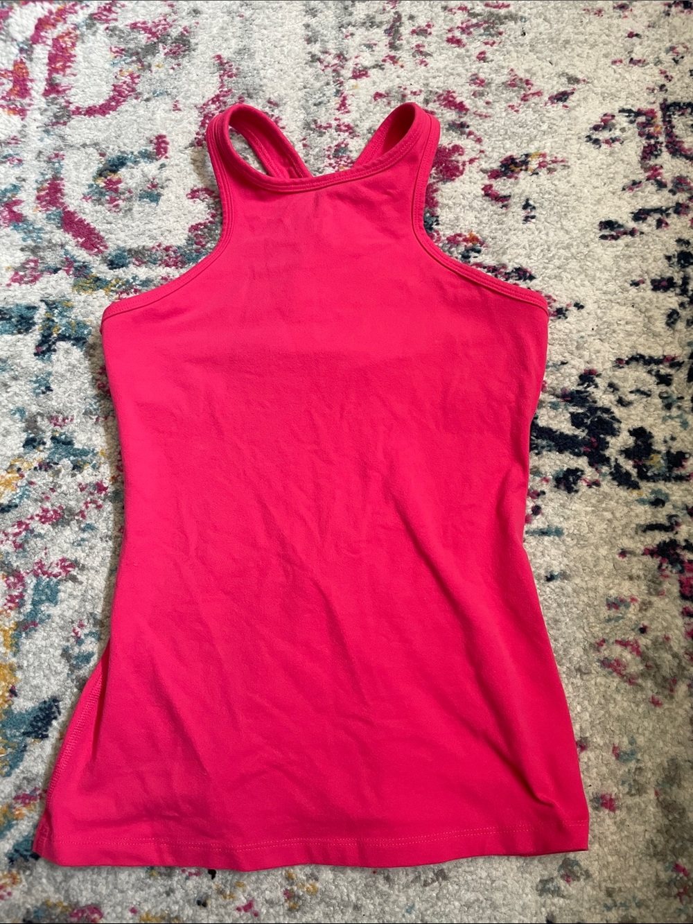 Beyond Yoga Hot Pink High Neck Crossback Tank Women